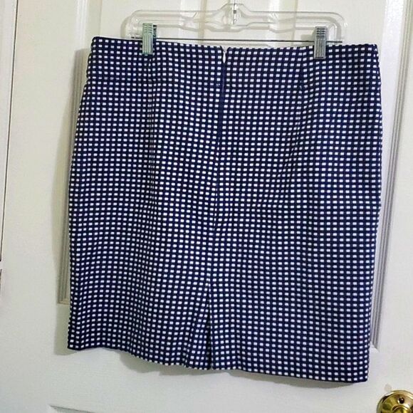 Signature Collection AVON Navy Gingham Classic Picnic Mini Pencil Skirt - Picture 4 of 7